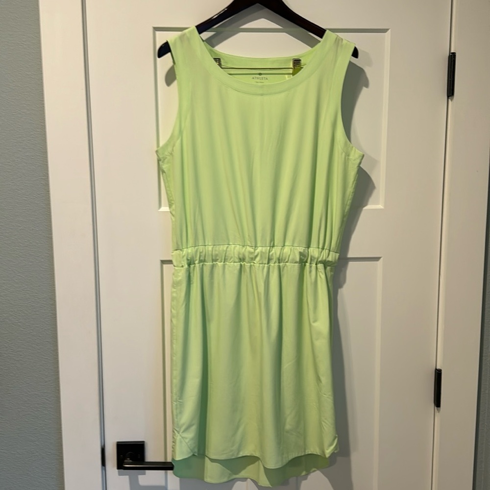 Athleta Lime Green Sleeveless Dress